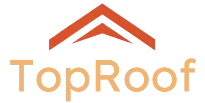 Sleek TopRoof Logo with Roof Silhouette